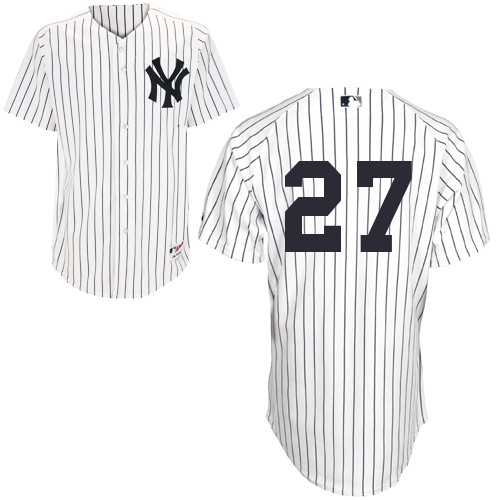 Shawn Kelley #27 MLB Jersey-New York Yankees Men's Authentic Home White Baseball Jersey - Click Image to Close